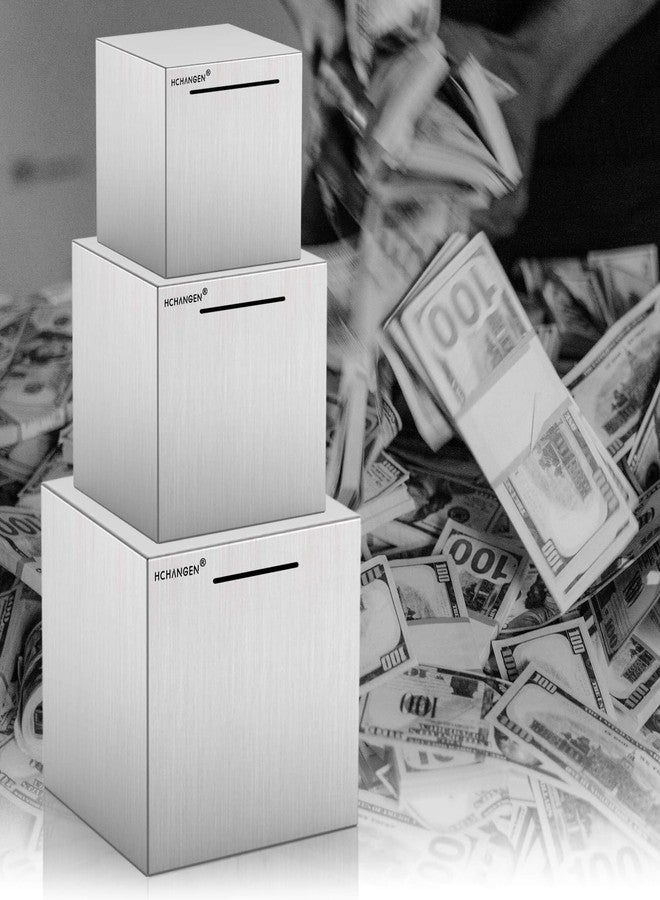 HCHANGEN Stainless Steel Piggy Bank for Adults and Kids, Must Break to Open Metal Money Bank, Unopenable Saving Box for Cash (Silver, 4.72inches) - Image 5